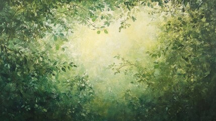 Nature's embrace lush greenery serene forest digital artwork tranquil environment bird's eye view harmony of life