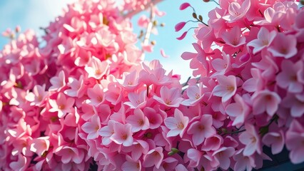 Obraz premium Soft Focus Artificial Flower Wall in Pastel Colors, floral arrangement, ethereal beauty, soft focus artificial flowers, delicate details, elegant decor