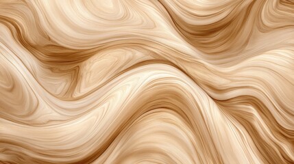 25.Artistic 3D wood texture with a seamless, flowing pattern of brown and beige tones. The natural wood grain is highlighted, offering a continuous, smooth surface with subtle variations in shade and