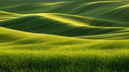 Rolling green hills scenic landscape nature photography lush environment serene viewpoint vibrant concept for relaxation