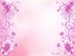 Fototapeta premium Banners with intricate designs in shades of pink and purple, handmade look, decorative typography