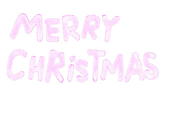 Merry Christmas Text in Pink Graphic