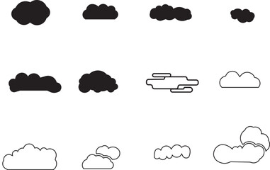 icon sheet clouds vector