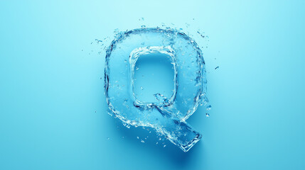 ice cube in the shape of the letter Q