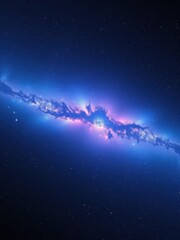 Distant galaxies and stars in the vastness of outer space, distant galaxies, bright lights