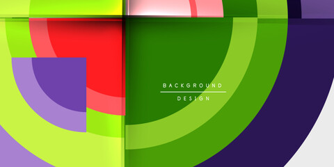 Obraz premium Target circle geometric abstract shapes. Vector Illustration For Wallpaper, Banner, Background, Card, Book Illustration, landing page