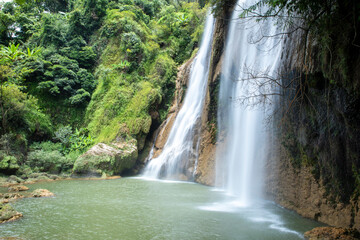 Obraz premium Thi Lo Su Waterfall is the large and beautiful in Umphang forest in Tak province. Thailand