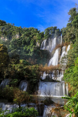 Fototapeta premium Thi Lo Su Waterfall is the large and beautiful in Umphang forest in Tak province. Thailand