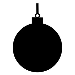 christmas ball ornament silhouette isolated transparent background 