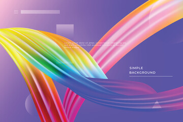 Trendy Abstract Design Template Background with 3D Linear Shape Flow Dynamic Gradient Composition. Applicable for Poster, Banner, Presentation, Wallpaper Mobile and Desktop