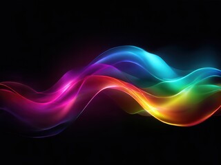 the AI Image Generator, Abstract Colorful Waves in Gradient Spectrum