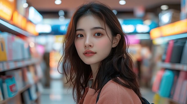 Shoppers scanning QR codes for instant payments at a digital market, showcasing digital payment systems The casual, modern setup reflects convenience and ease of use