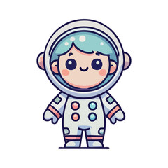 Obraz premium A cartoon boy astronaut character