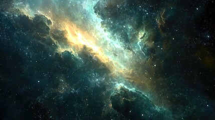 Fototapeta premium a mystical force in space, sourounded by nothingness and warmly on fire