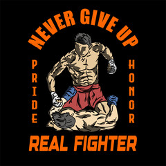 kickboxing template illustration fighter silhouette vector design