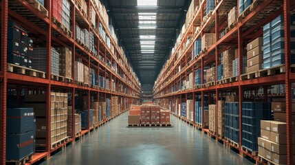 Fototapeta premium Unlocking the Future of Supply Chain with Digital Twins Technology, showcasing photo-realistic digital models, data-driven logistics, and futuristic innovations transforming global supply chains.