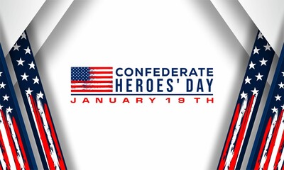 confederate heroes day creative concept. vektor background	