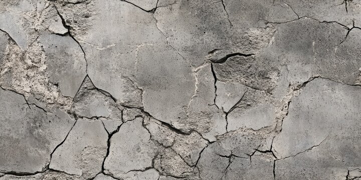 Seamless pattern of cracked concrete texture for architectural design projects