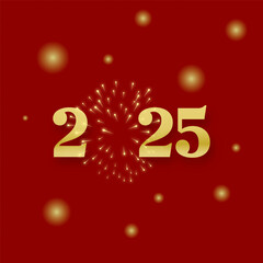 Happy new year 2025 background illustration