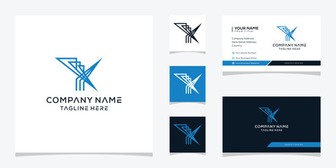 abstract letter K logo design vector icon template