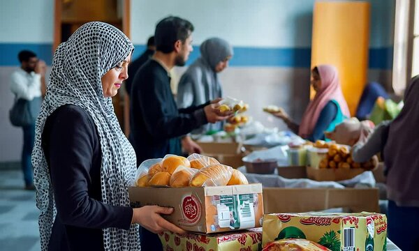 Distributing Food Packages for Ramadan