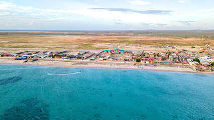 Aerial View of Cabo de la Vela: A Tranquil Beach Paradise in La Guajira, Colombia