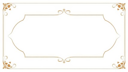 White greeting card with elegant borders and ample copy space in the middle, perfect for writing personalized messages, greeting card, message