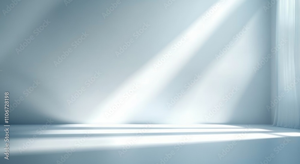 Aufkleber Minimal Abstract Light Blue Background for Studio Presentation with Soft Shadows and Clean Design