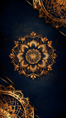 Naklejka premium Golden Mandala Design. Ornate, Luxurious, Abstract Background