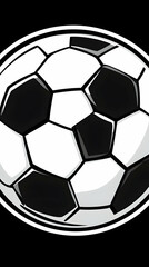 Obraz premium Soccer Ball Illustration. Black and White Design