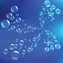 circle bubble blue background, Bubbles for summer designs