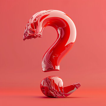 Red 3D question mark.