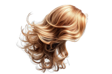 Naklejka premium curly brown hair wig with long hair 