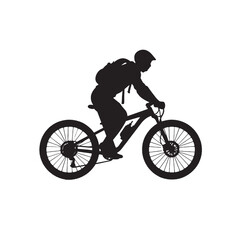 Fototapeta premium Simple Outline of a Mountain Bike Silhouette