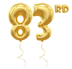 83rd Anniversary Gold Balloon