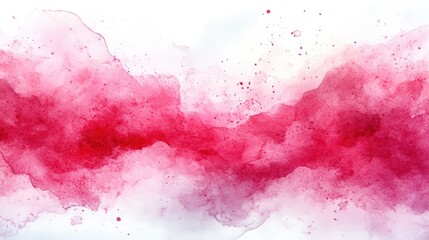 Obraz premium Vibrant Abstract Watercolor Background with Splashes in Shades of Red and Pink Perfect for Artistic and Creative Projects
