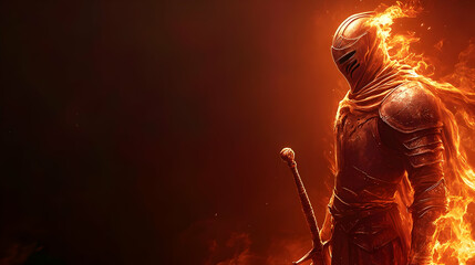 The Fiery Knight: A Dark Souls Inspired Digital Artwork