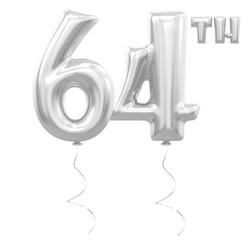 64th Anniversary Silver Balloon