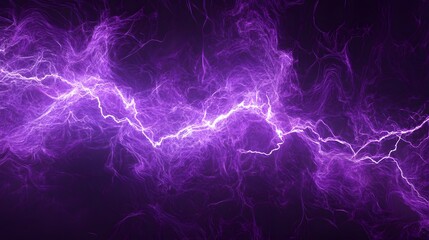 Fototapeta premium A vibrant depiction of purple lightning bolts against a dark background, showcasing energy.