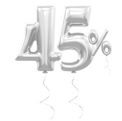 45 percent silver balloon offer in 3d