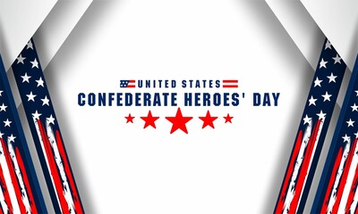 confederate heroes day creative concept. vektor background	