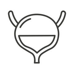 Bladder thin liner icon vector.