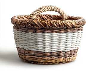 Obraz premium wicker basket isolated on white