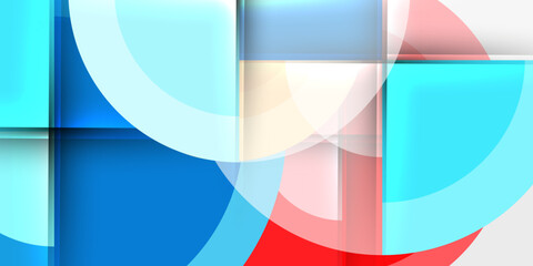 Circle and semi circle geometric background. Vector Illustration For Wallpaper, Banner, Background, Card, Book Illustration, landing page