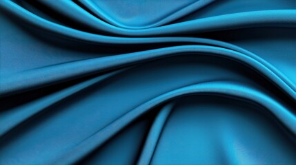 Obraz premium Smooth Blue Silk Drape Elegant Fabric Texture Background