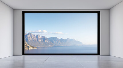 Fototapeta premium Innovative house design showcasing future living with panoramic views