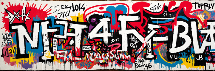 Multicolored Graffiti - Abstract Art Print - Large colorful graffiti wall art; great for home décor. Prints, canvases, and other design materials