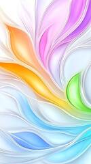 A colorful flower with a rainbow of colors. The flower is made up of many different colors, including orange, yellow, green, and blue. The colors are arranged in a way that creates a sense of movement