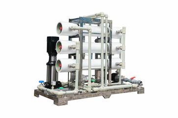 Reverse osmosis system for drinking water plant. Reverse osmosis or RO water filtration system