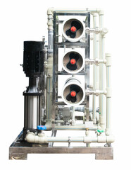 Reverse osmosis system for drinking water plant. Reverse osmosis or RO water filtration system